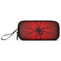Fisyme Halloween Spider Web Pencil Case Large Capacity Pen Box Makeup Pouch Holder Organizer Stationery Bag for School Office College Traval Adult - color: Multicolor-Red Black