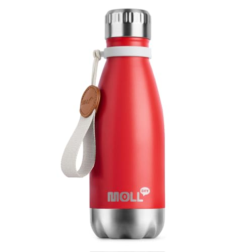 Small Water Bottles for Kids 9oz Stainless Steel Insulated Thermos - color: Canyon Red, size: 9 Ounces