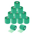 MECCANIXITY 12 Rolls Pre Wrap Athletic Tape 30 Yard x 2.8" Foam Under Wrap Tape Sports Prewrap Headband for Ankles Wrists Hands Knees - color: Dark Green