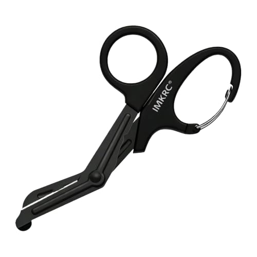 Small Trauma Shears with Clip, Nurse Bandage Scissors (Black, 15cm) - color: Black, size: 15cm