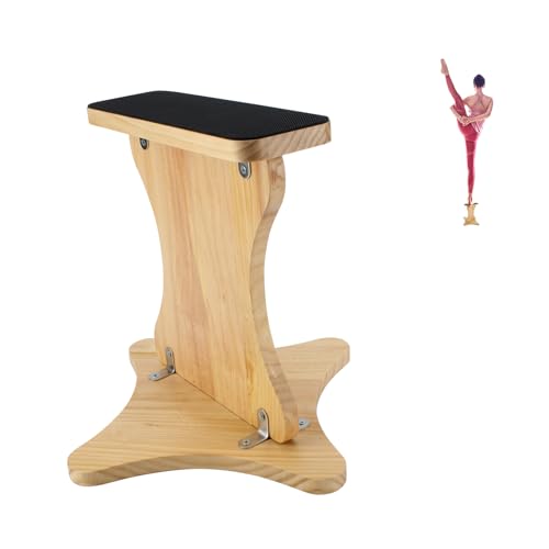 Cheer Balance Trainer, Wooden Cheer Flyer Stand, Cheer Stand for Cheerleading Flyer Balance, Cheer Flyer Stand Balance and Flexibility Trainer for Flexibility Core Strength (With Fixed Iron Sheet)
