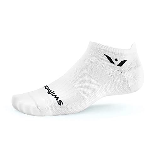 Swiftwick ASPIRE Zero No Show Performance Socks - color: White - Tab, size: X-Large