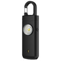 Rechargeable Personal Alarms for Women - Christmas Birthday Gifts for Women, Stocking Stuffers for Teen Girl, Daughter, Safety Keychain Flashlight, Siren Alarm, Travel College Essentials (Black) - color: Black