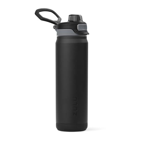 ZULU Powerfill Pro 24oz Stainless Steel Sip or Chug Water Bottle, Black - color: Black, style: 24oz
