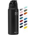 Fanhaw 20oz Stainless Steel Water Bottle with Chug Lid, Black - color: Black, style: 20 Ounces