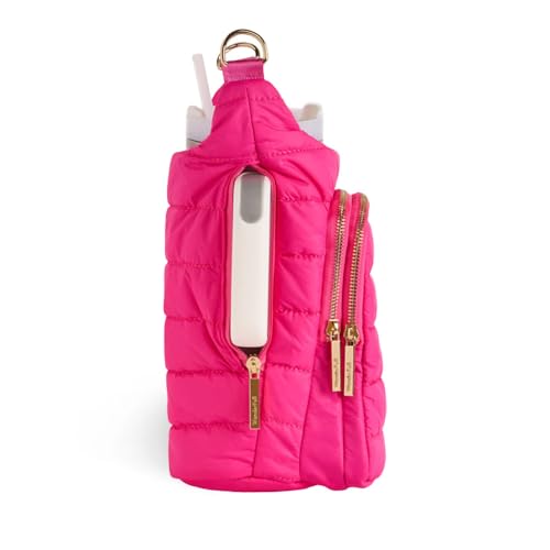WanderFull Original HydroBag HANDLE®, 40 oz Water Bottle Holder w/Strap - color: Pink Matte