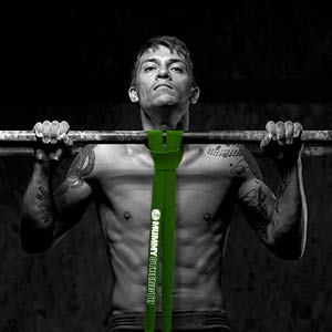 MummyStrength Resistance Bands for Men and Women. The Best Stretch Band for Pull Up Exercise and Powerlifting. Works with Any Pull Up Bar or Station. Single Band. Workout Guide Included