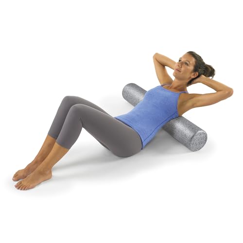 OPTP Silver AXIS Moderately Firm Foam Roller – Round, Silver, 36" x 6" - size: 36" x 6" Round