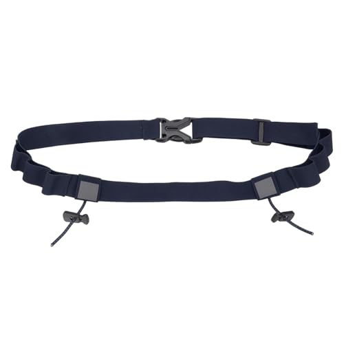 Bib Belt, Race Belt Triathlon Running Number Holder Elastic Comfortable with 6 Gel Loops, Sport Race Bib Holder 1Pcs, Navy Blue for Runners/Marathon/Cycling - color: Navy Blue
