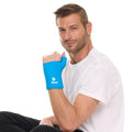 FOMI Wrist Solid Gel Ice Pack | Hot Cold Hand and Thumb Compression Sleeve Wrap for Carpel Tunnel, Arthritis, Tendonitis, Bruises, Swelling, Sports Injuries Pain Relief (Blue - Large/XLarge) - color: Blue - Large/Xlarge