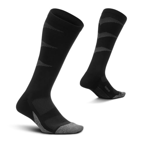 Feetures Compression Knee High Socks - Graduated Compression Socks for Women & Men - (1 Pair) - color: Black, size: X-Large