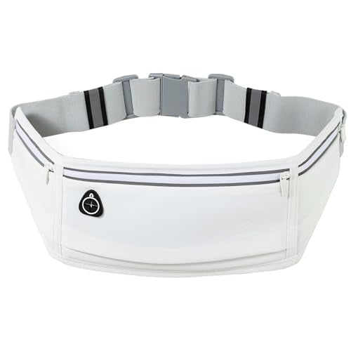 Running Belt Slim Fanny Pack Jogging Pouch Phone Holder Waist Pack - White - color: T White
