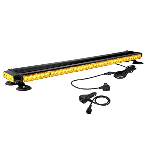 WOWTOU Rooftop Strong Magnetic 80 LED Amber Emergency Strobe Light Bar - color: Amber