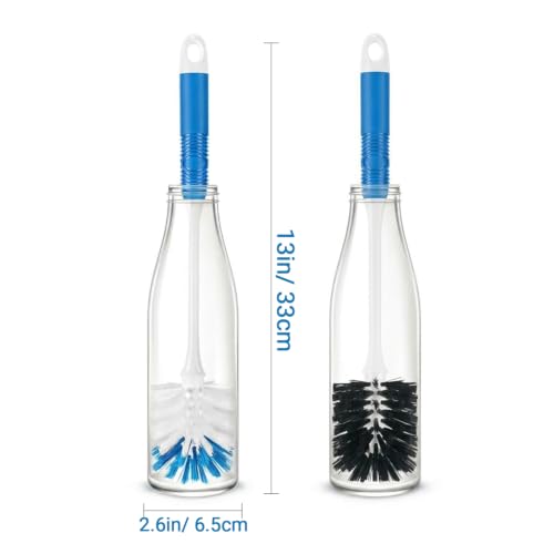 Bottle Brush with Long Handle for Baby Bottle, Cup, Glass Cleaning, 4 Pack - color: 4 Pack