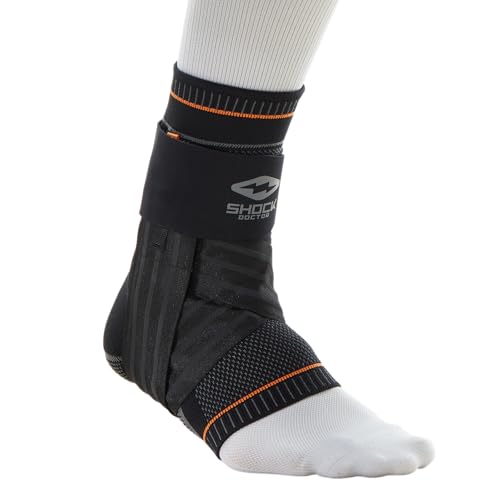 Shock Doctor Ultra Knit Ankle Brace W/Figure 6 Strap & Stays - size: Large