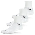 Swiftwick ASPIRE Quarter Crew Socks, Running & Cycling, Men & Women - color: (3 Pairs) White-circuit, size: Small