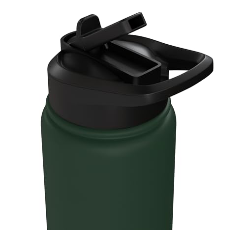 Gel Shots Before Gunshots Half Marathon 13.1 Runner Stainless Steel Insulated Water Bottle - color: Dark Green