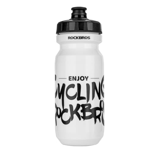 ROCKBROS 20-25oz Squeeze Cycling Water Bottle Lightweight Bike Bottle - color: 20oz White