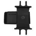 360° Rotation Adjustable Sports Armband Phone Holder, Detachable Silicone Mount for Cycling & Outdoor Activities (Black) - color: black