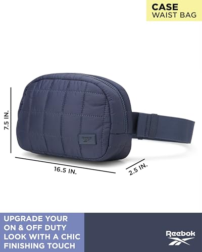 Reebok Belt Bag Fanny Pack for Women & Men, Adjustable Crossbody - color: Case Dusty Indigo