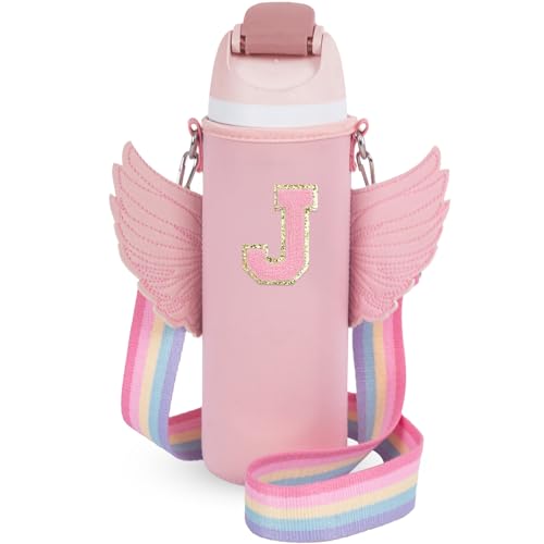 Use for Owala 24oz Crossbody Water Bottle Holder Sling Carrier Bag with Strap, Water Bottle Crossbody Bag Women Girl(J, Pink, 24oz) - style: J