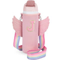 Use for Owala 24oz Crossbody Water Bottle Holder Sling Carrier Bag with Strap, Water Bottle Crossbody Bag Women Girl(J, Pink, 24oz) - style: J