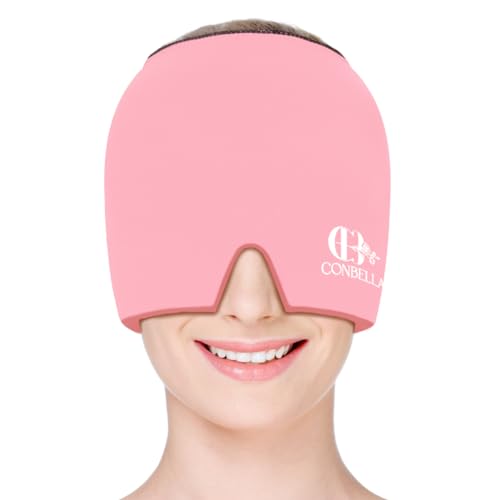 Migraine Relief Cap, Soothing Headache Ice Face Mask Products - color: Pink