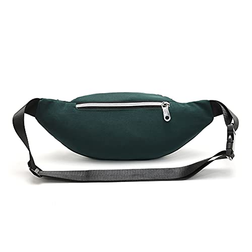 Waist Pack Bag for Men&Women - Fanny Pack for Workout Traveling Running. - color: (With headphone hole)Dark Green