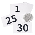 TRIWONDER Race Bibs Running Numbers with Safety Pins, Tyvek 4"x7" Large Numbers 1-500 for Marathon Runners Events Sports Games - color: Black&White [4"x7"] 1-30