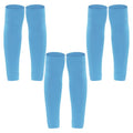 phnydreg 3 Pairs Leg Sleeve Shin Pre Cut Socks for Kids Youth Men Women Soccer Running Cycling - color: Light Blue