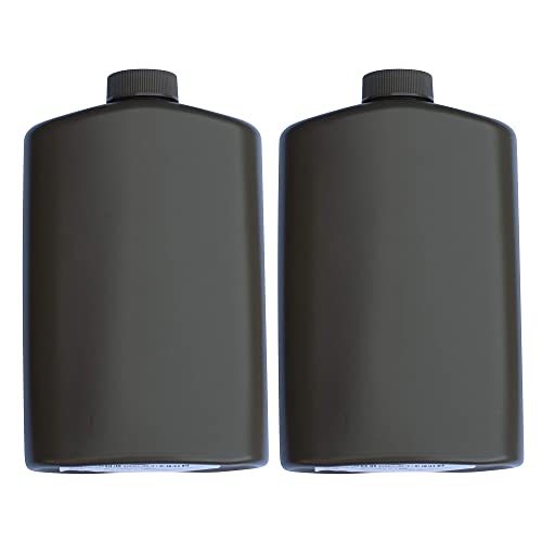 SportFlask Fighter Pilot Flask Great for Concerts, Fishing, Skiing, Backpacking, Hiking - 16oz US Military Issue Plastic Flask BPA Free Made in USA (Black Pack of 2) - color: Black Pack of 2