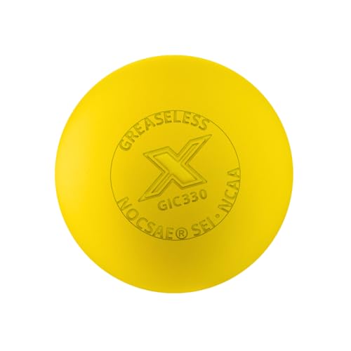 PEARL X Greaseless Lacrosse Balls by Guardian Innovations - Official Ball of NCAA Championships - Meets NOCSAE Standards and SEI/NCAA Certified - color: Yellow, size: 3 Pack