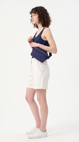 Fanny Pack Nylon Mini Belt Bag Everywhere Belt Bag for Women Water Repellent Waist Packs Crossbody Bags with Adjustable Strap - color: Blue