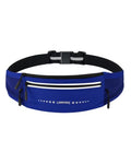 Lightweight Running Belt, Water-Resistant Waist Pack for Women & Men, 4-Zone Organization Fits Up to 7" Phone, Reflective Strips Design for Marathon Training, Jogging, Hiking, Commuting - color: Blue