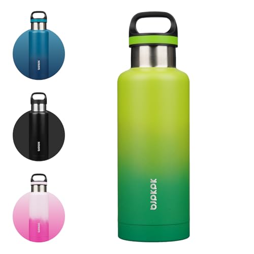 BJPKPK 32oz Insulated Water Bottle Stainless Steel Water Bottle with Handle - color: Bamboo Grove, size: 32 Ounces