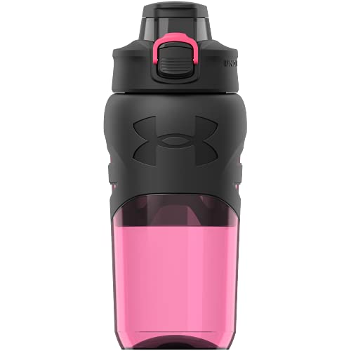 Under Armour 18oz Grip Water Bottle, Pro Lid Cover, Silicone Body Grip, Shatter Proof, Stain & Odor Resistant, All Sports, Baseball, Basketball, Football