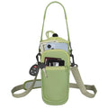 Crossbody Water Bottle Holder with Strap, Phone Pocket(Green, 32, Ounces) - color: Green