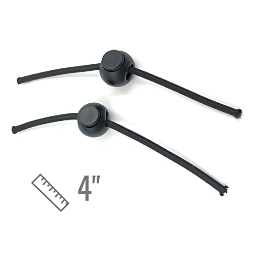 Plastic Toggle Stoppers for Race Belt Bib Holder (2PCS) End Spring Locks w/ 4" Drawstrings