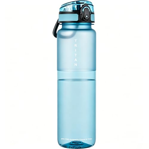 32oz Clear Tritan Water Bottle with Chug Lid - color: Dark Teal