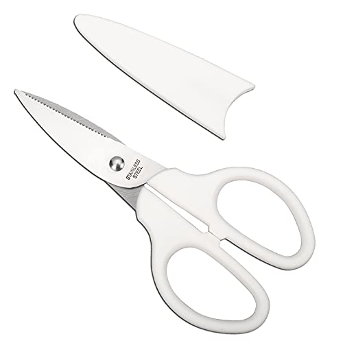 YOUGUOM 6in White Scissors, Multipurpose for Office School Crafts Sewing