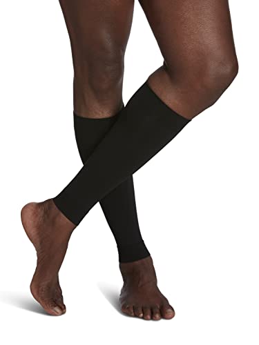 Sigvaris Performance Compression Calf Sleeves, 20-30mmHg - color: Black, size: Large