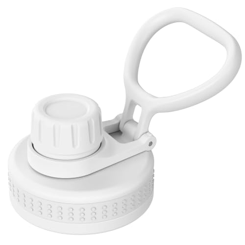 Spout Lid for Hydro Flask 12 16 18 20 32 40 64oz Wide Mouth Bottle - color: White 1 pack