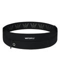WATERFLY Running Belt Fanny Pack: Slim Lightweight Waist Bag for Runners - color: Black