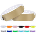 100pcs Vinyl Wristbands, Disposable Waterproof Wristbands(Color : Gold) - color: Gold