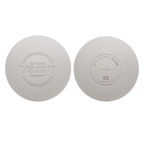 Velocity Pro Grip Lacrosse Balls - 6, 12, 18, 60 and 120 Packs - Certified for Youth, Club, High School, CLA, and College Game Play - color: White, size: 6 Balls