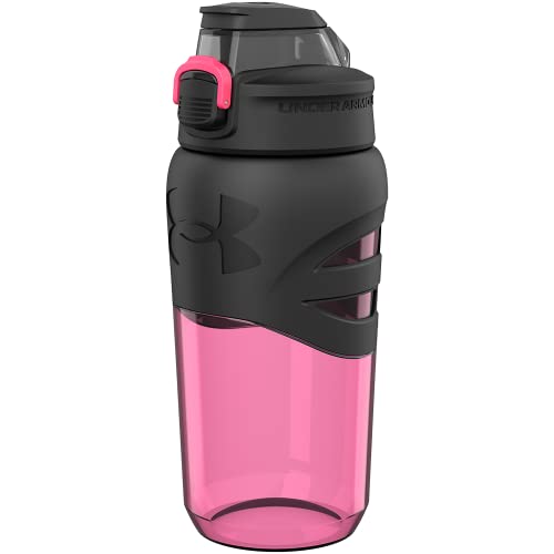 Under Armour 18oz Grip Water Bottle, Pro Lid Cover, Silicone Body Grip, Shatter Proof, Stain & Odor Resistant, All Sports, Baseball, Basketball, Football