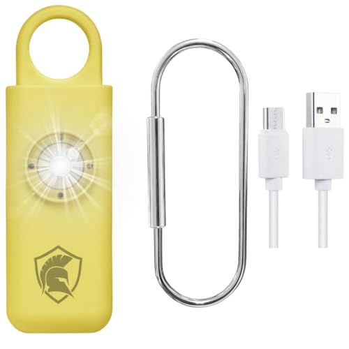 Personal Safety Alarm Rechargeable (Yellow) - color: Yellow