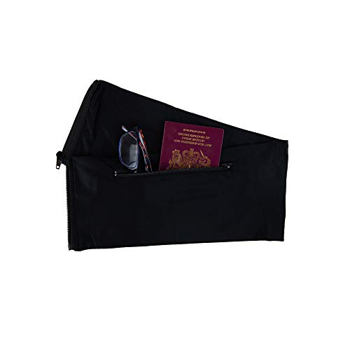 Fusion Belts Running Belt for Women & Men - Patented Side Zipper On Design - color: Classic Jet Black, size: Medium