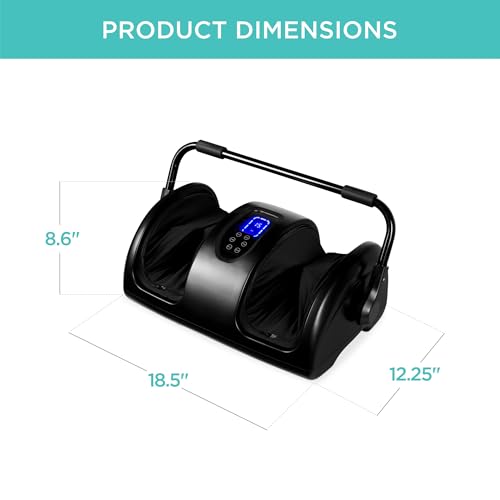 Best Choice Products Shiatsu Foot Massager with Heat for Plantar Fasciitis & Neuropathy, Kneading Foot & Calf Massager with Remote, 360° Adjustable Handle, Rolling & Compression Massage - Black - color: Black