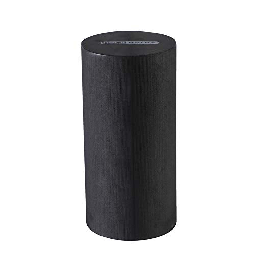 HolaHatha Portable Solid High Density EVA Foam Roller for Deep Tissue Back Massage, Calf Therapy, Glute Massaging, Back Pain, and Hamstring Leg Recovery at Home, Black